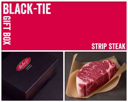 Black-Tie Gift Box: 2 (14 oz.) USDA Dry-Aged Prime Boneless Strip Steaks