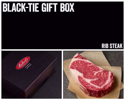 Black-Tie Gift Box: 2 (16 oz.) USDA Dry-Aged Prime Boneless Rib Steaks