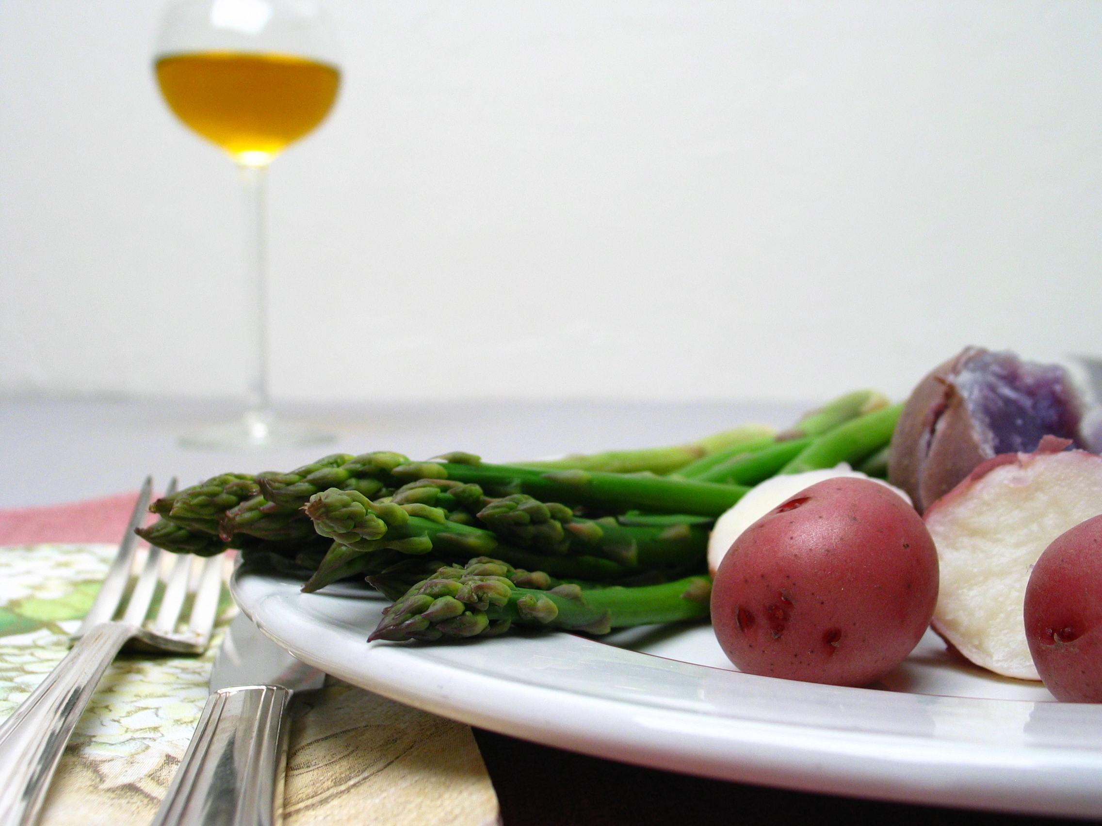 Asparagus, Potatoes, Hollandaise Sauce
