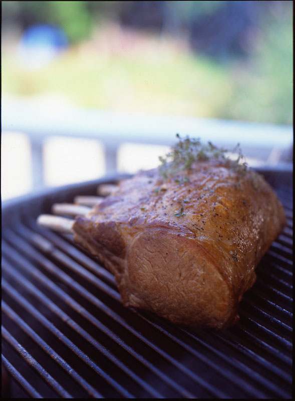 Grill-Roasted Rack Roast of Pork